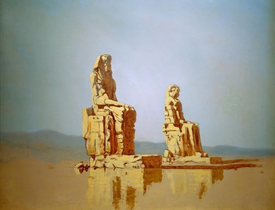 Il cosiddetto Memnon Colossi in Egitto - Schweinfurt, Museum Georg Schäfer